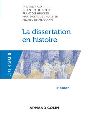 cover image of La dissertation en histoire